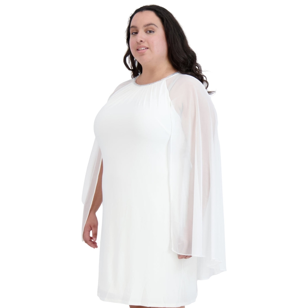 R & M RICHARDS PLUS SIZE CAPE DRESS - Picture 3 of 5